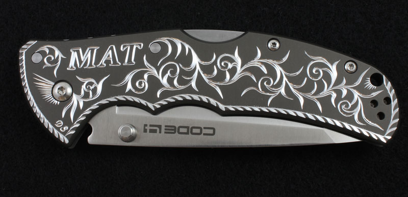 Cold Steel Code 4 Hand Engraved