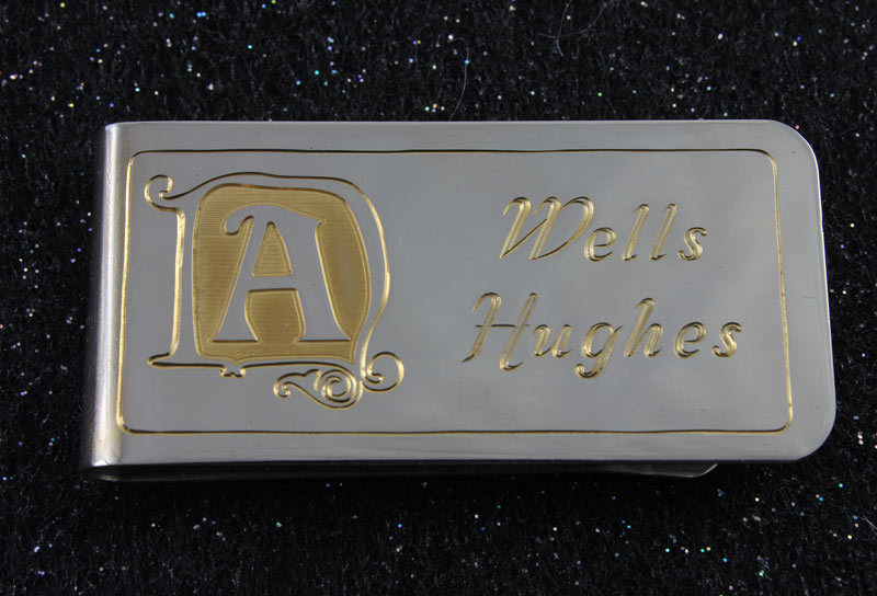 Hand Engraved Money Clip