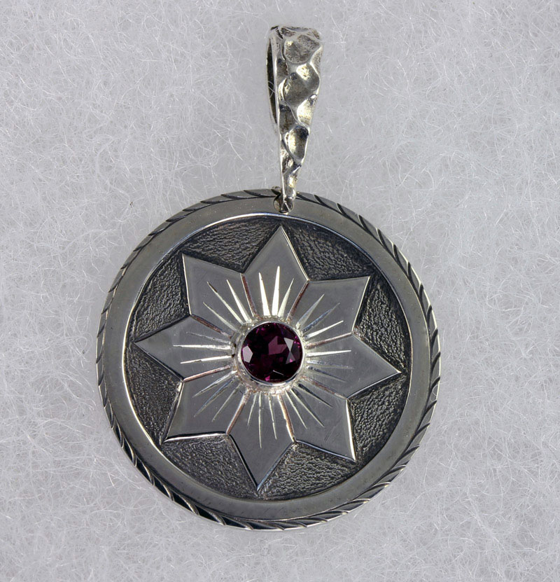 Engraved Silver Pendant