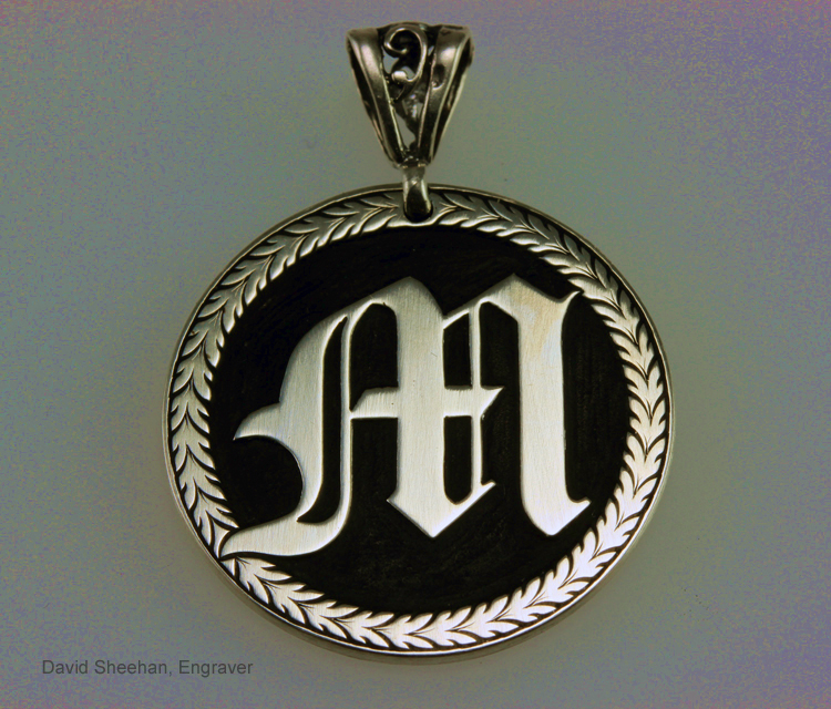 hand engraved pendant