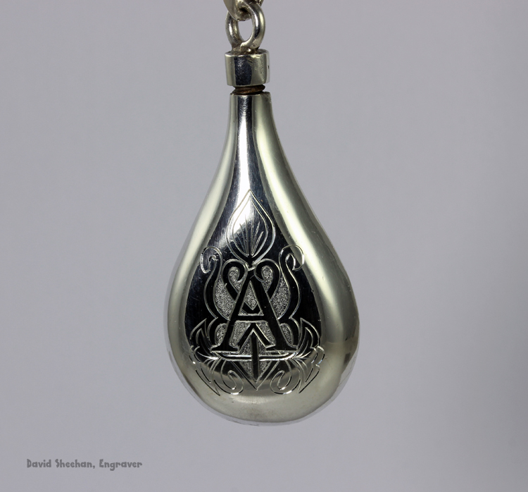 Hand Engraved Silver Pendant