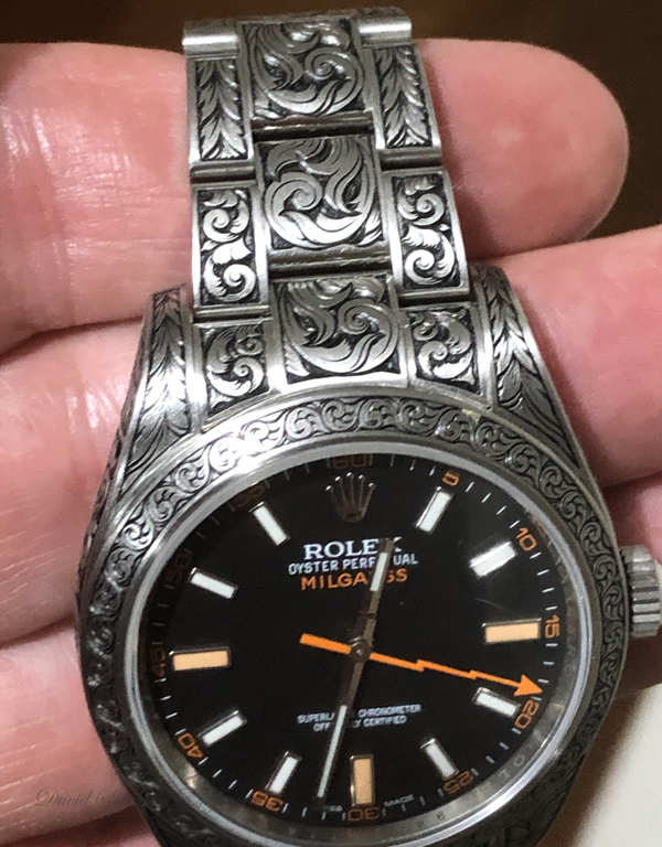 Rolex Milgauss engraved