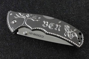 Custom Hand Engraved Folding Knife