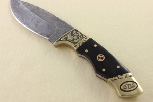 Hand Engraved Damascus Knife
