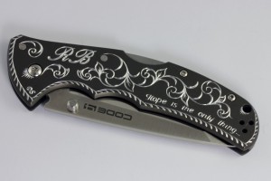Hand Engraved Personalized Knife