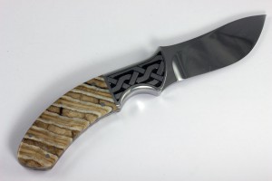 Hand Engraved Fixed Blade Hunting Knife