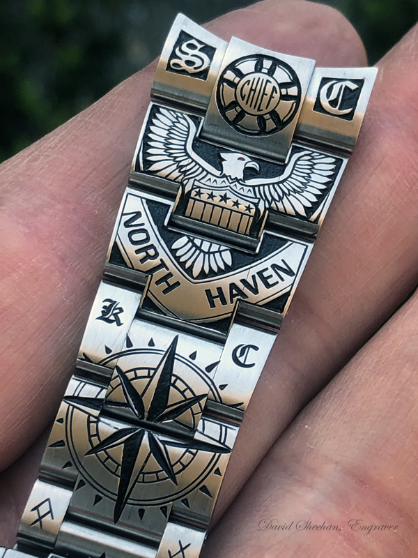 Engraved Rolex Oyster Band